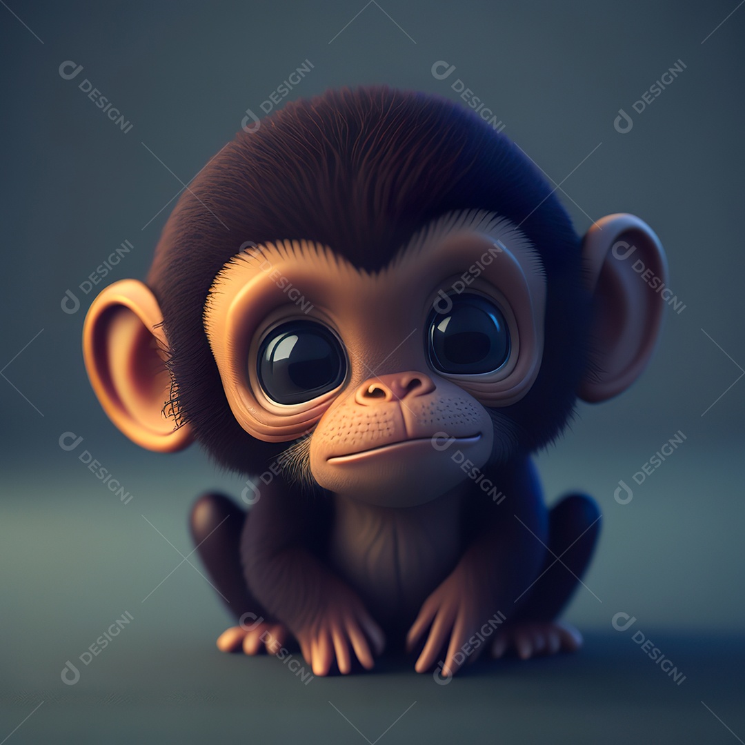 Imagem realista de macaco