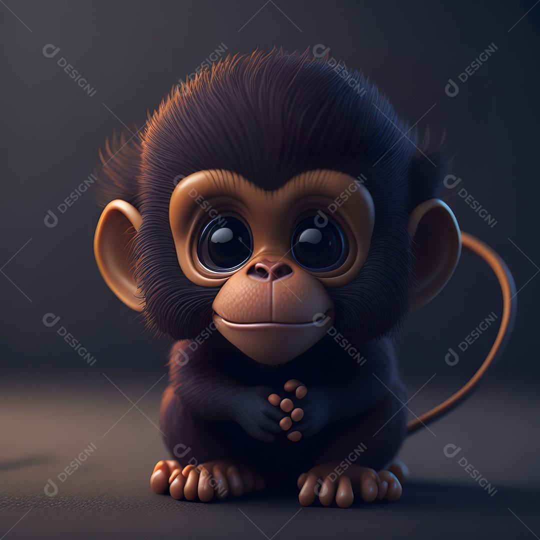 Imagem realista de macaco