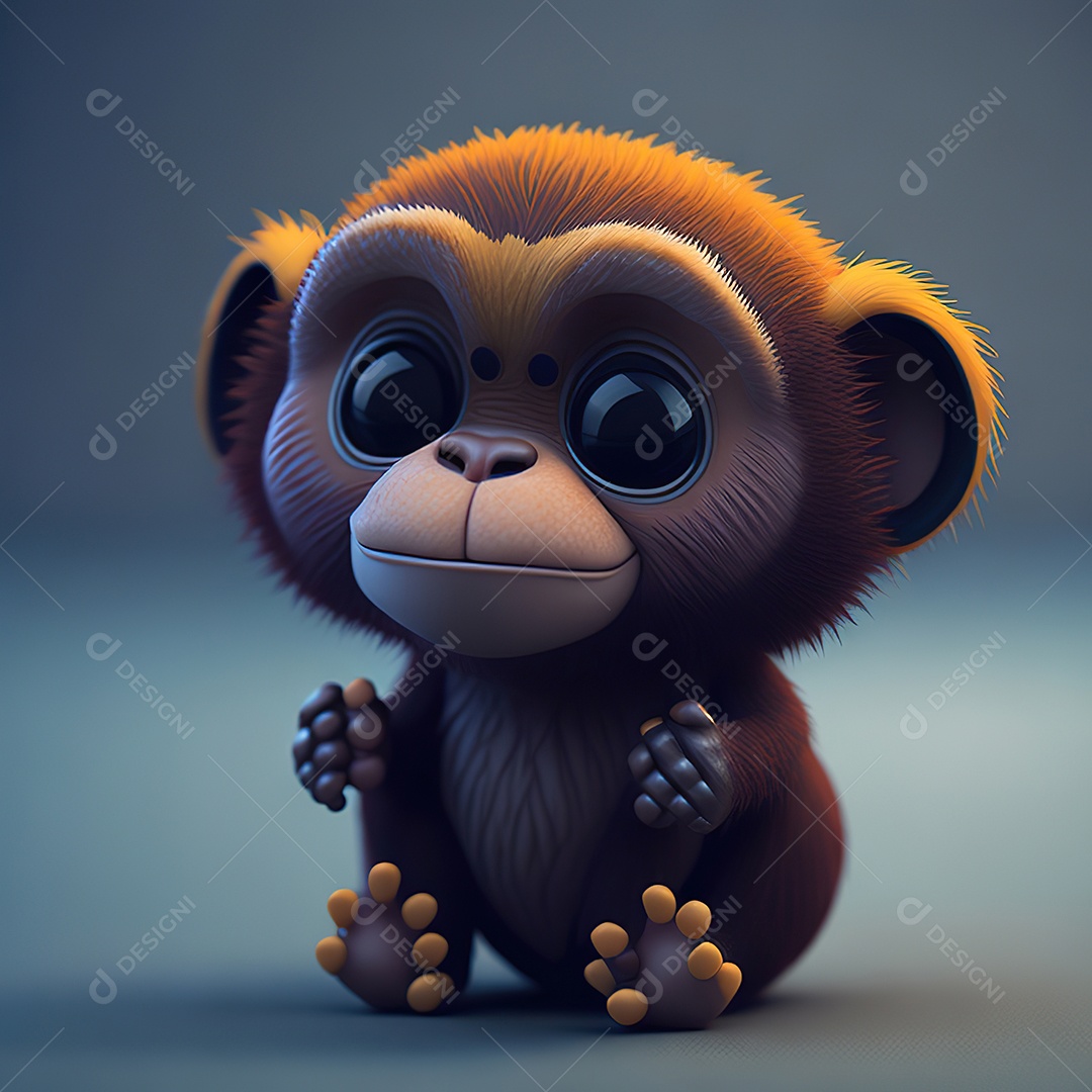 Imagem realista de macaco