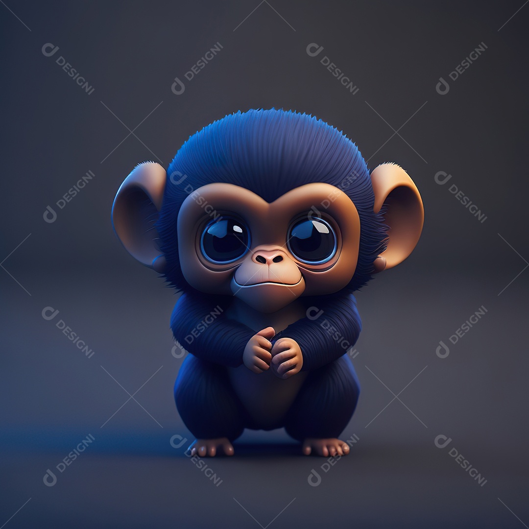 Desenho realista de macaco