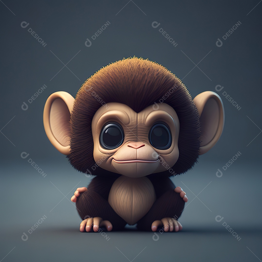 Desenho realista de macaco