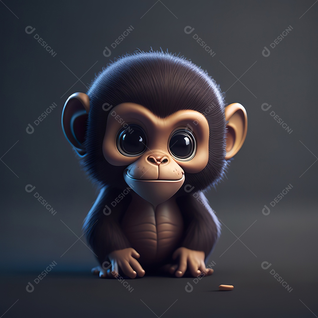 Desenho realista de macaco