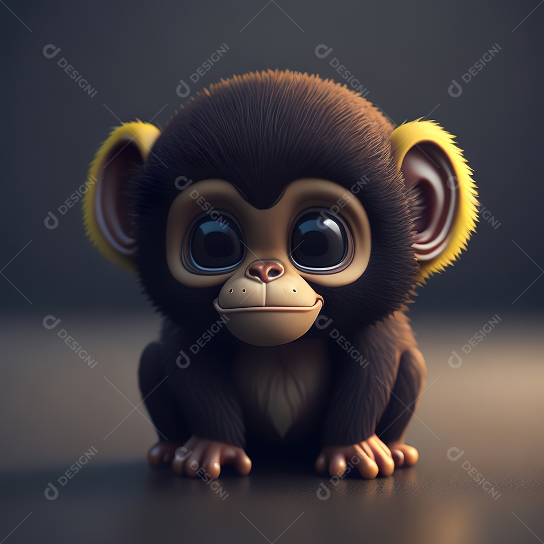 Desenho realista de macaco