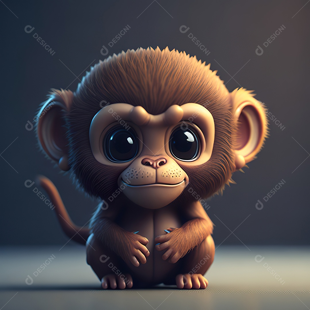 Imagem realista de macaco