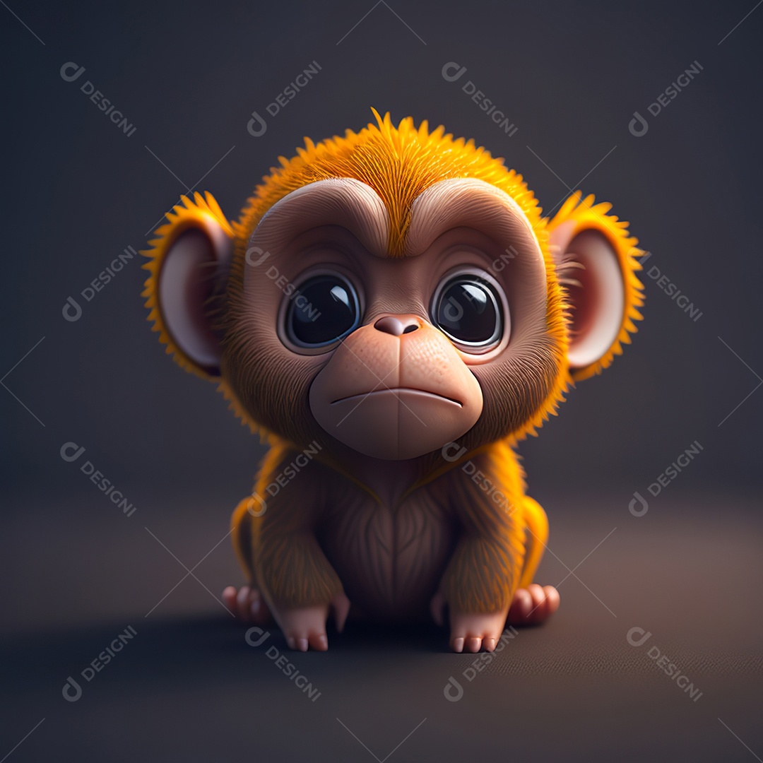 Desenho realista de macaco