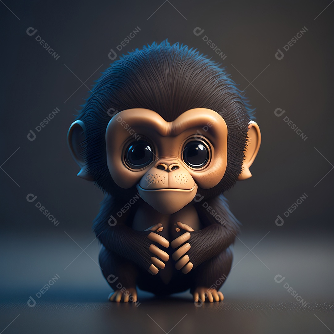 Desenho realista de macaco