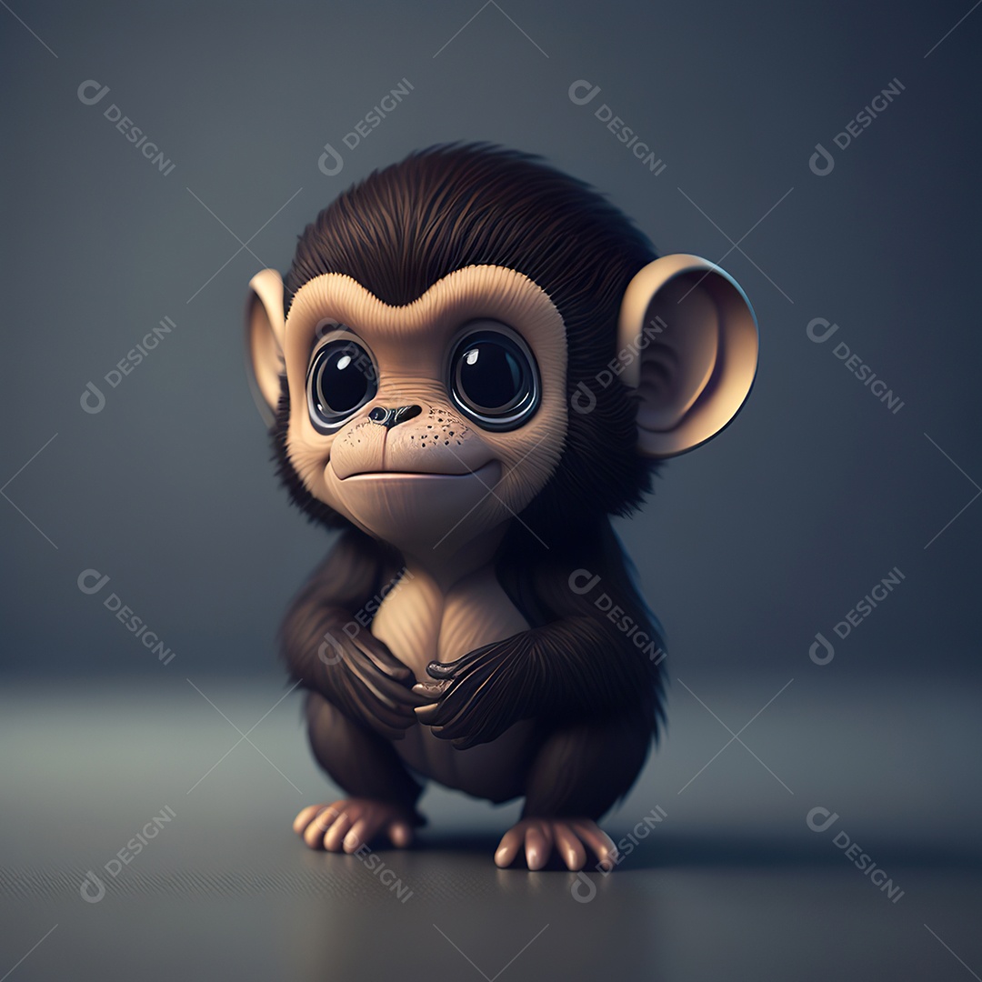 Desenho realista de macaco