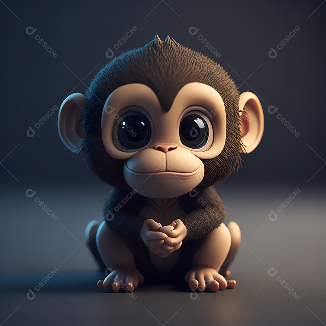 Desenho realista de macaco