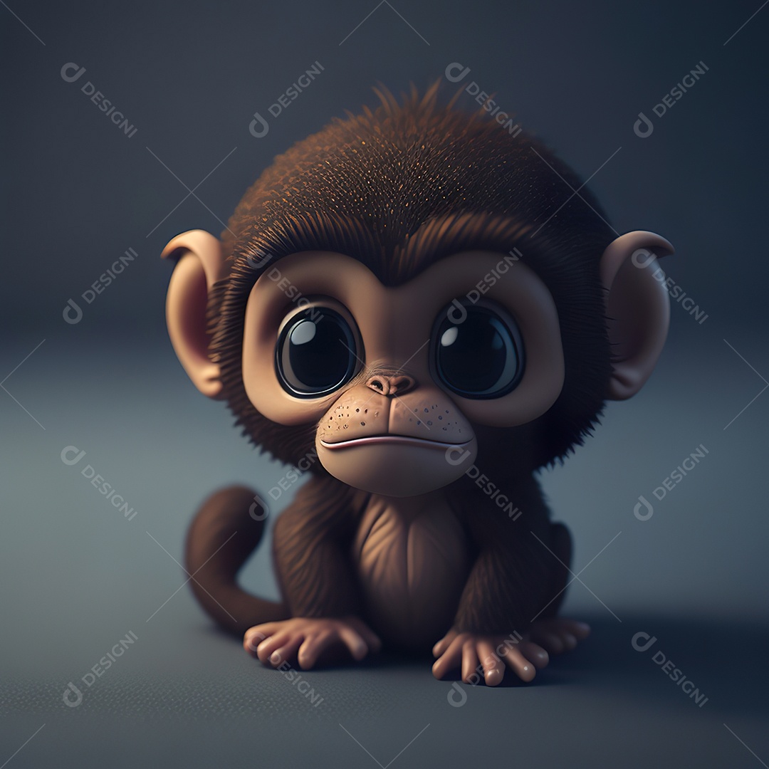 Desenho realista de macaco