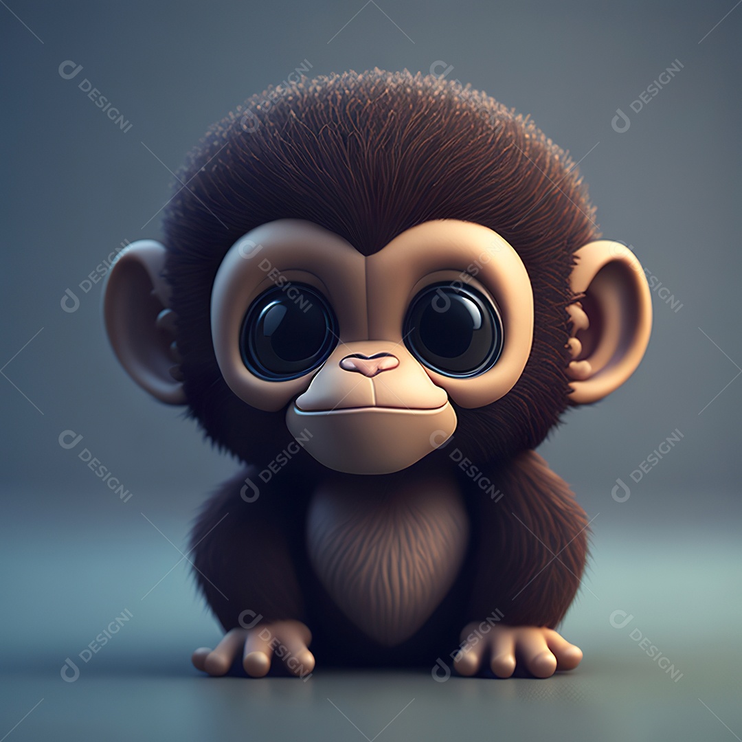 Desenho realista de macaco