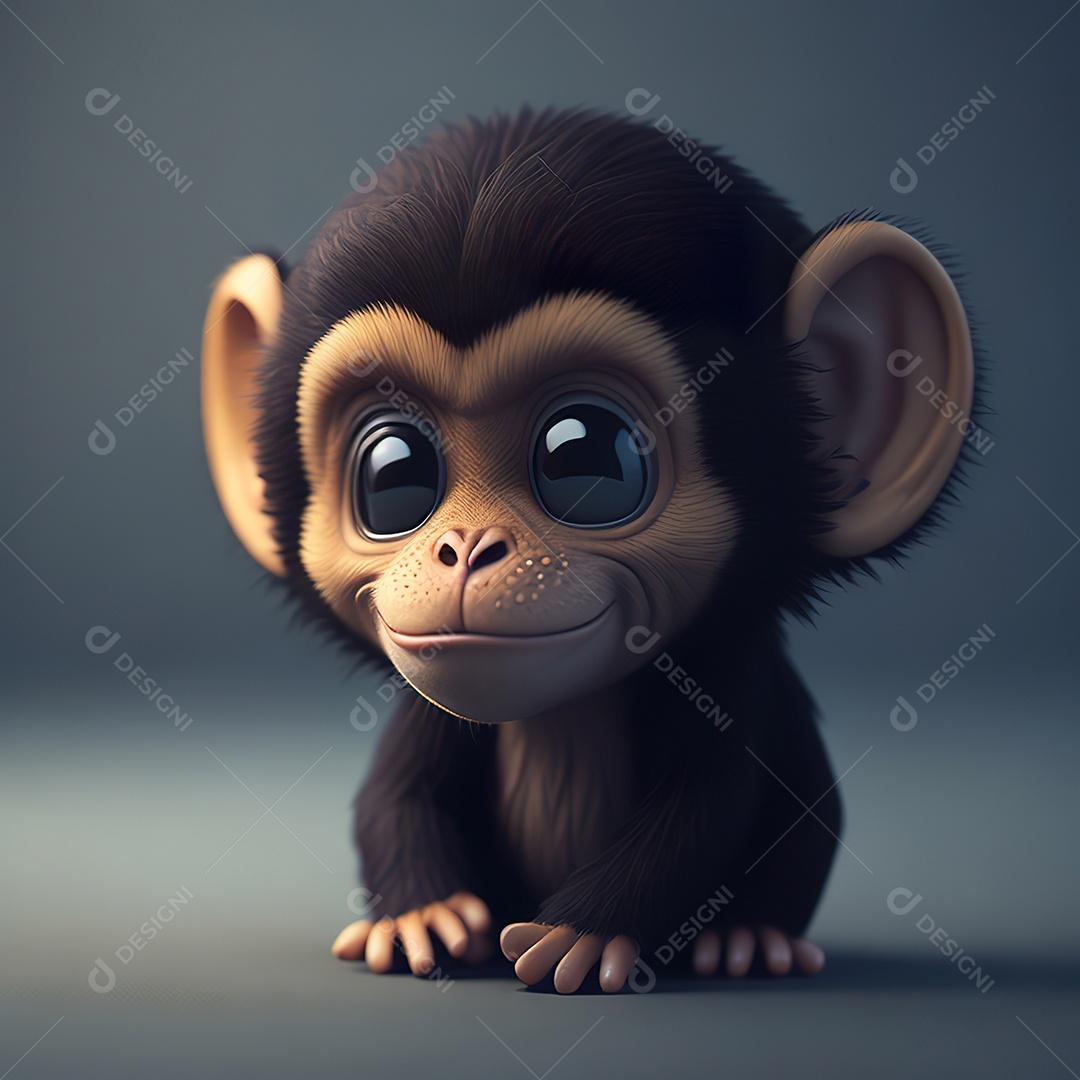 Imagem realista de macaco