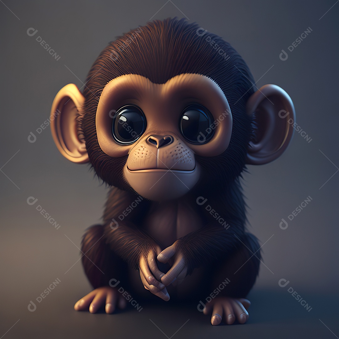Imagem realista de macaco