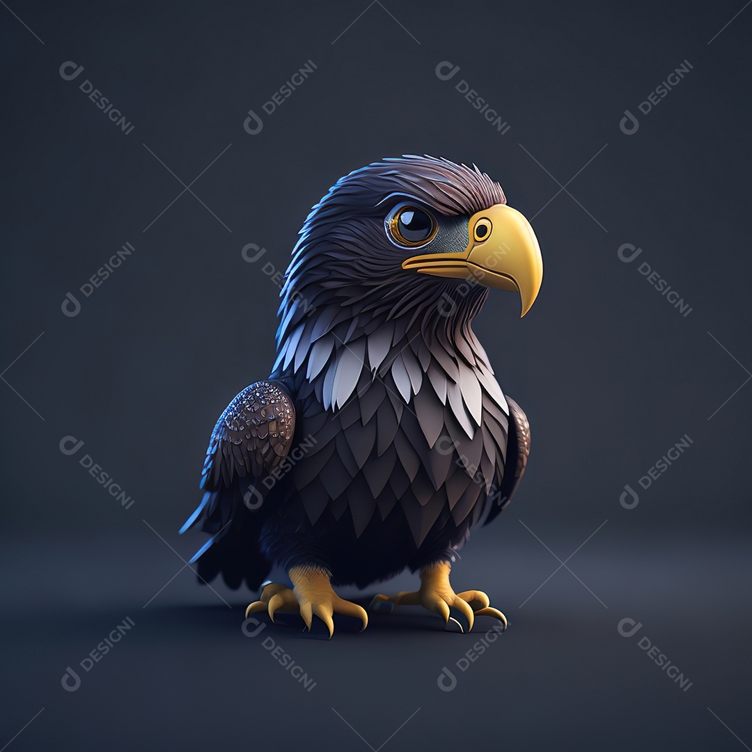 Desenho realista de águia