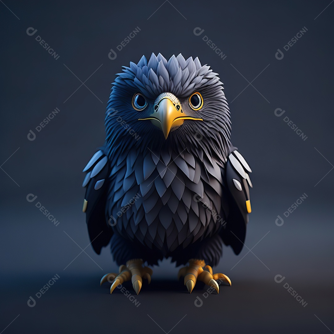 Desenho realista de águia