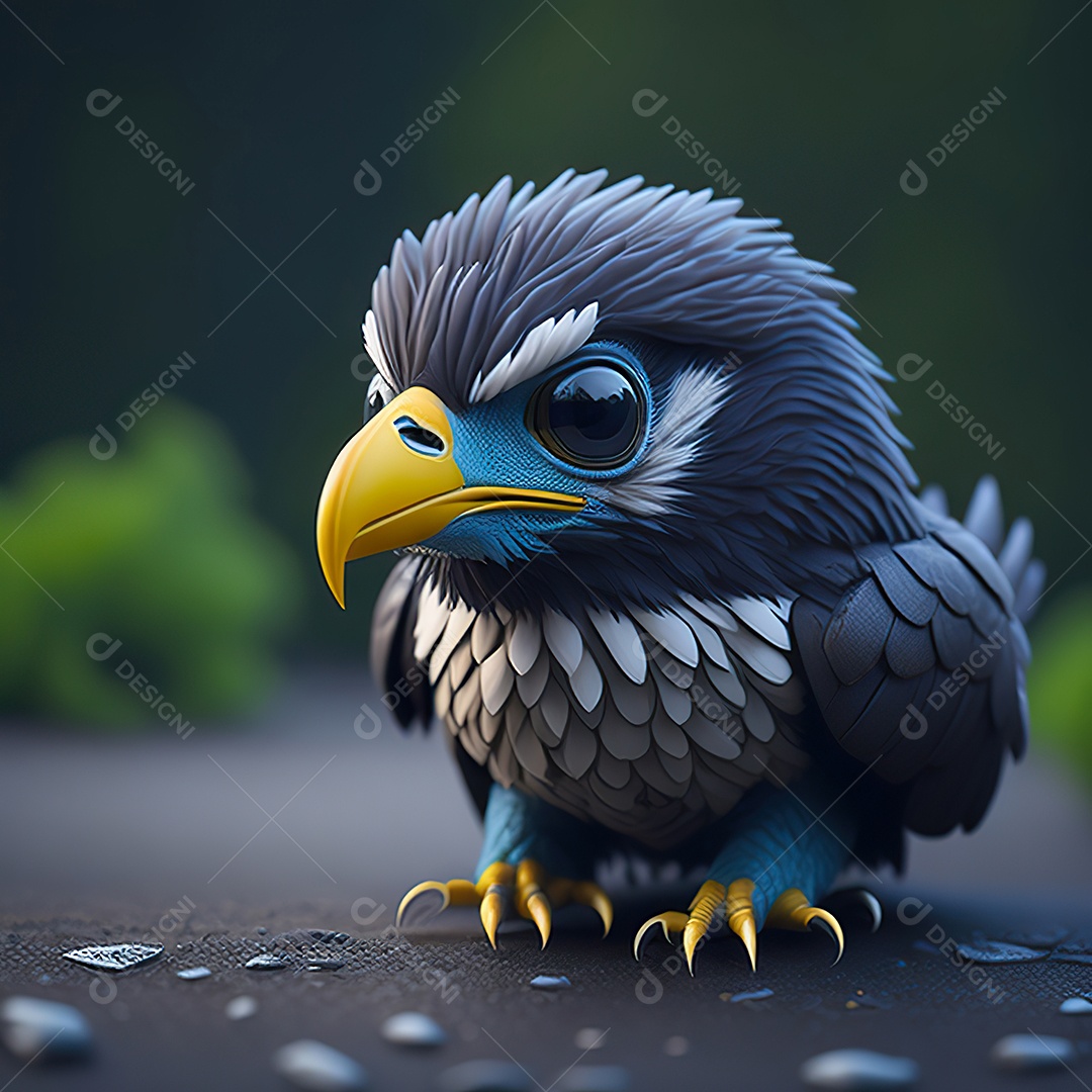 Desenho realista de águia