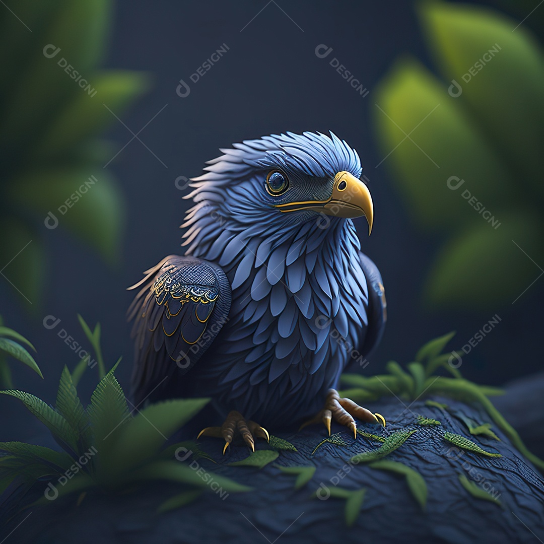 Desenho realista de águia