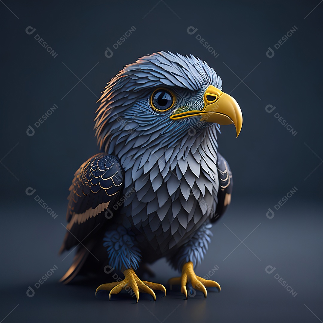 Desenho realista de águia