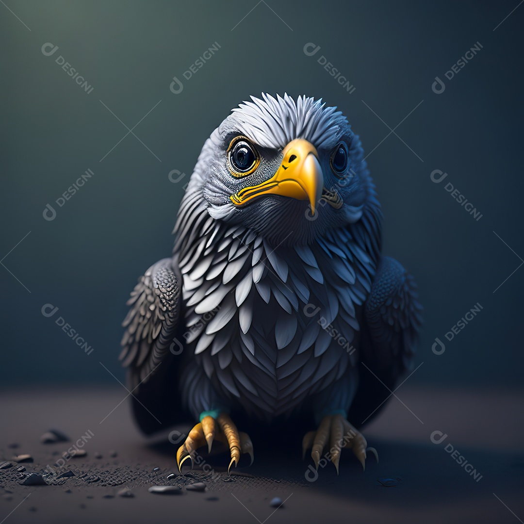 Desenho realista de águia