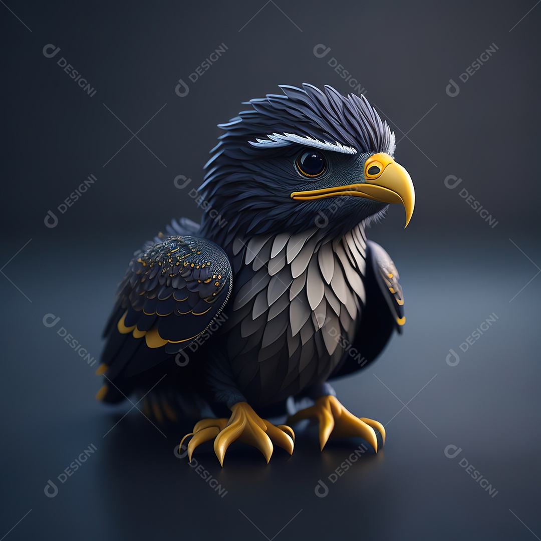 Desenho realista de águia
