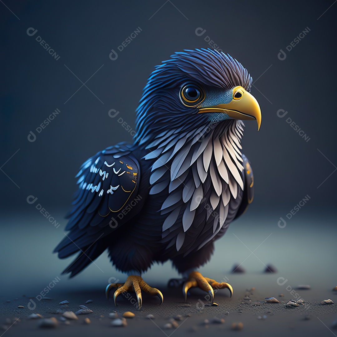 Desenho realista de águia