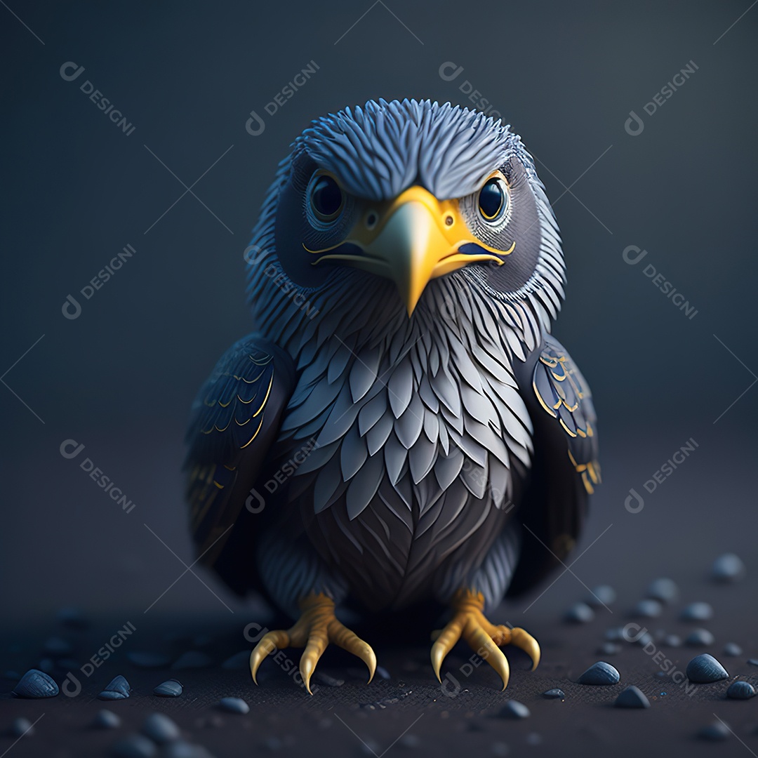 Desenho realista de águia