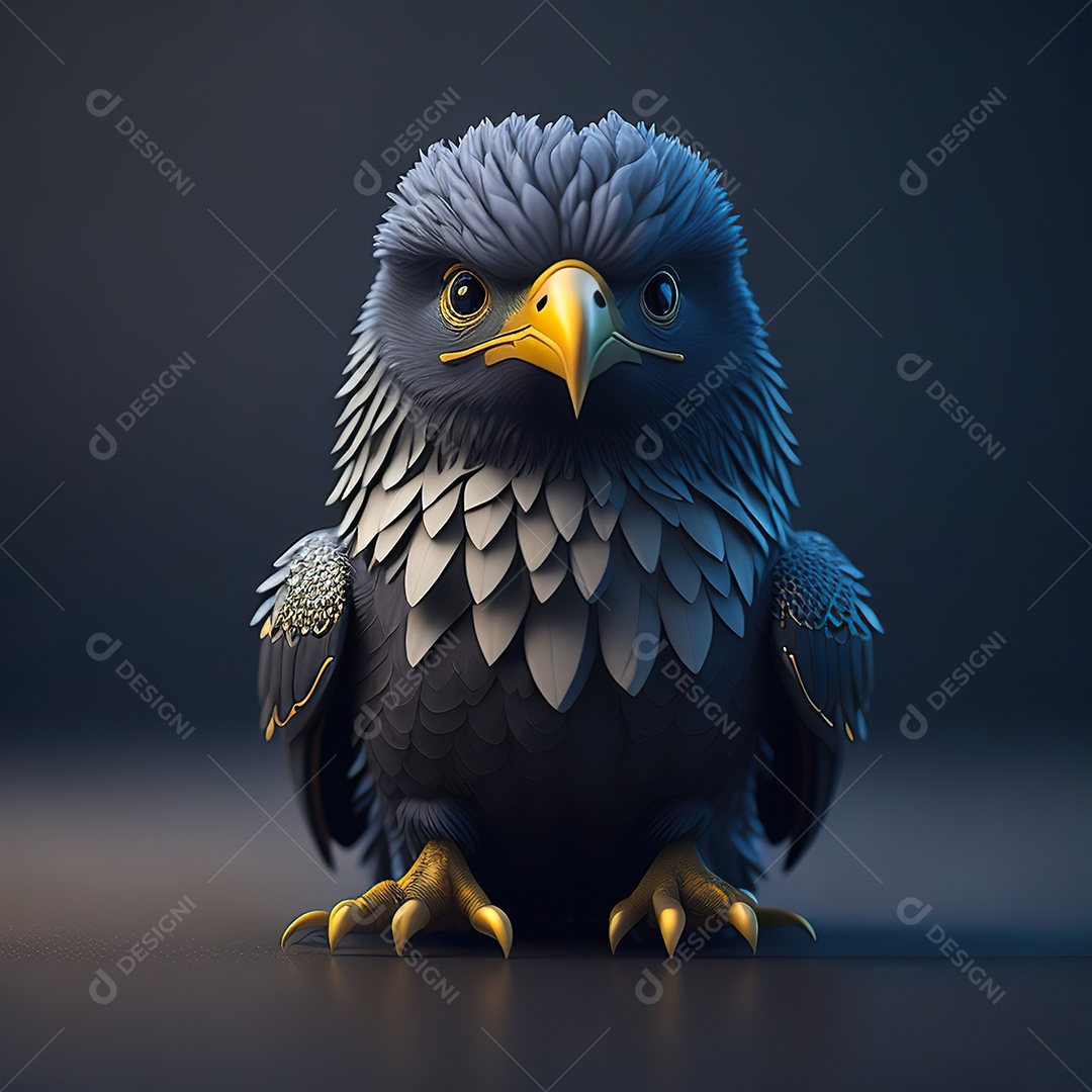 Desenho realista de águia