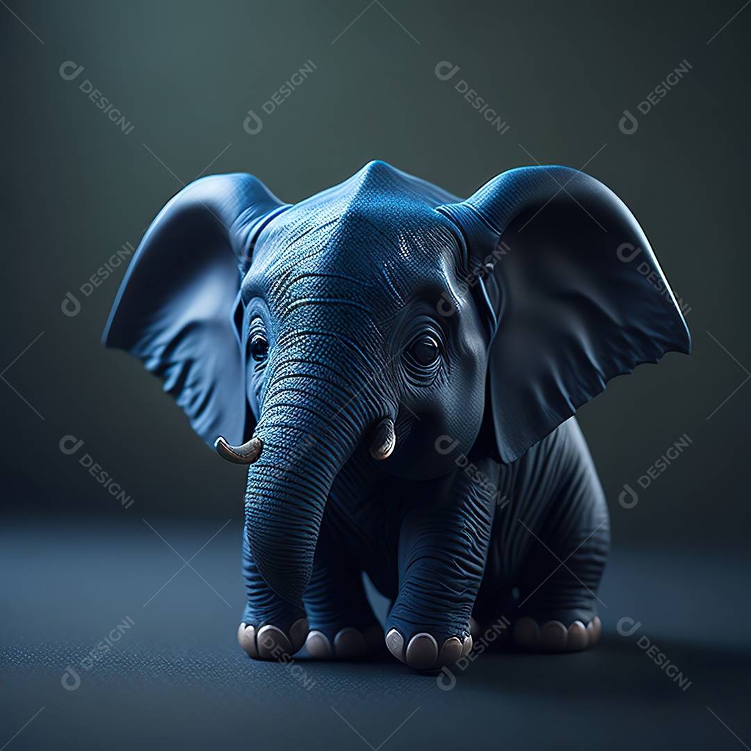 Desenho realista de elefante