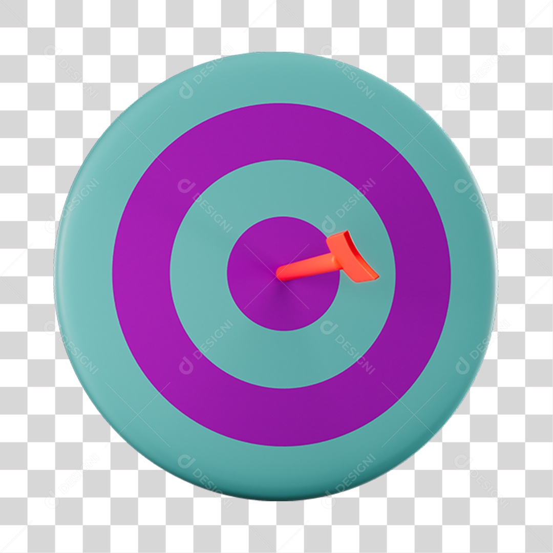 Dardo Alvo Em Alvo Elemento 3D PNG Transparente