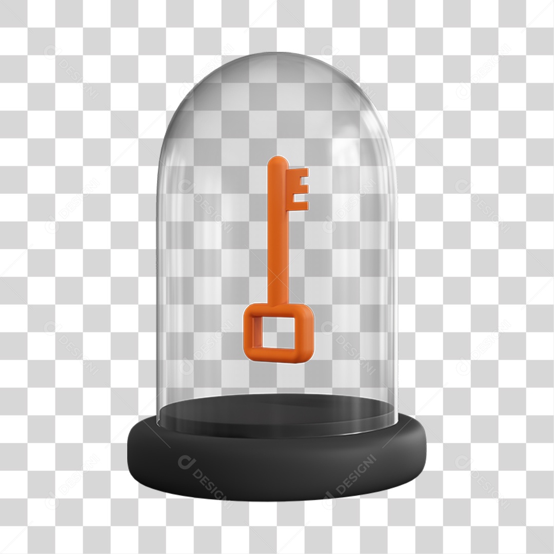 Chave De Segurança Em Cápsula Elemento 3D PNG Transparente