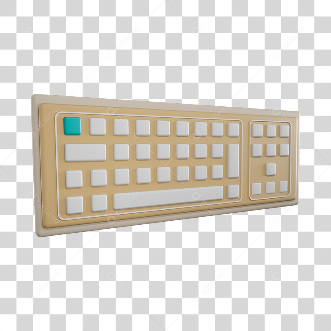 Teclado Cor Marrom  PNG Transparente