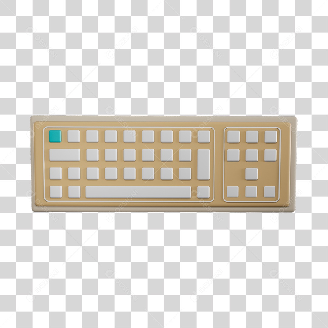 Teclado Cor Marrom  PNG Transparente