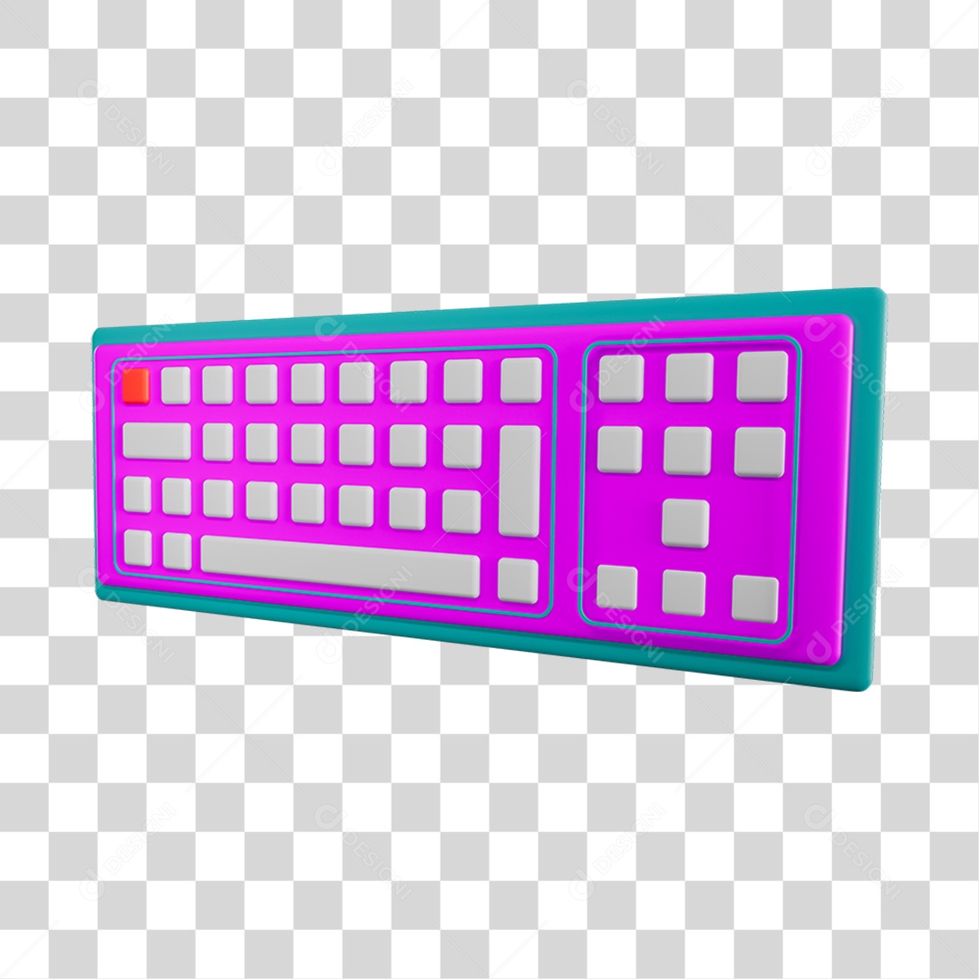 Teclado Cor Rosa  PNG Transparente