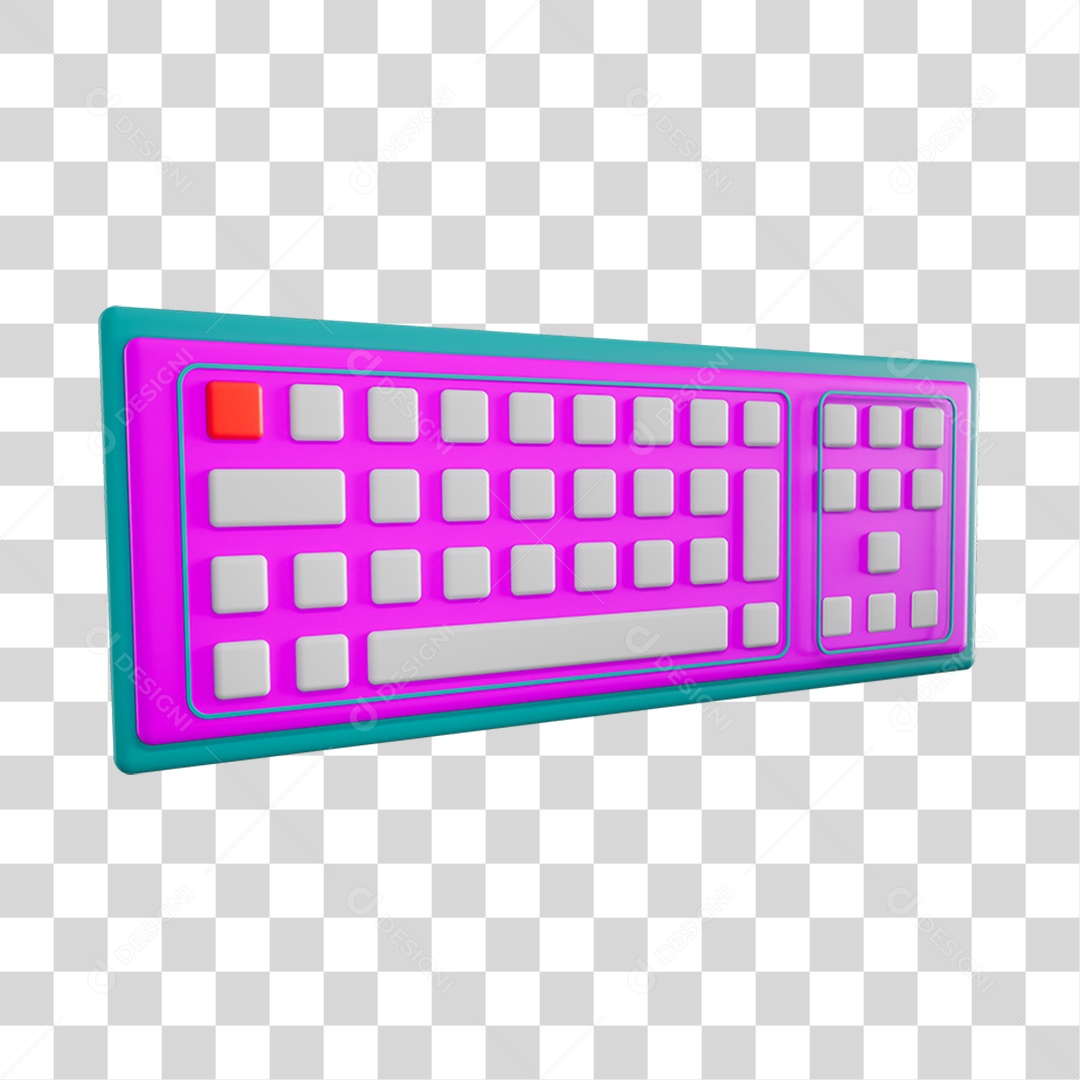 Teclado Cor Rosa  PNG Transparente