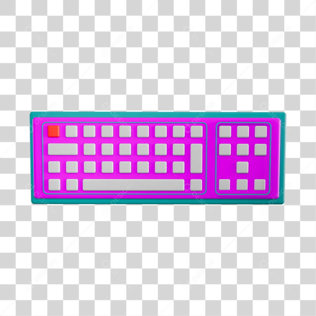Teclado Cor Rosa  PNG Transparente