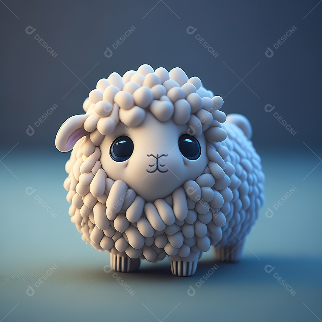 Desenho realista de ovelha