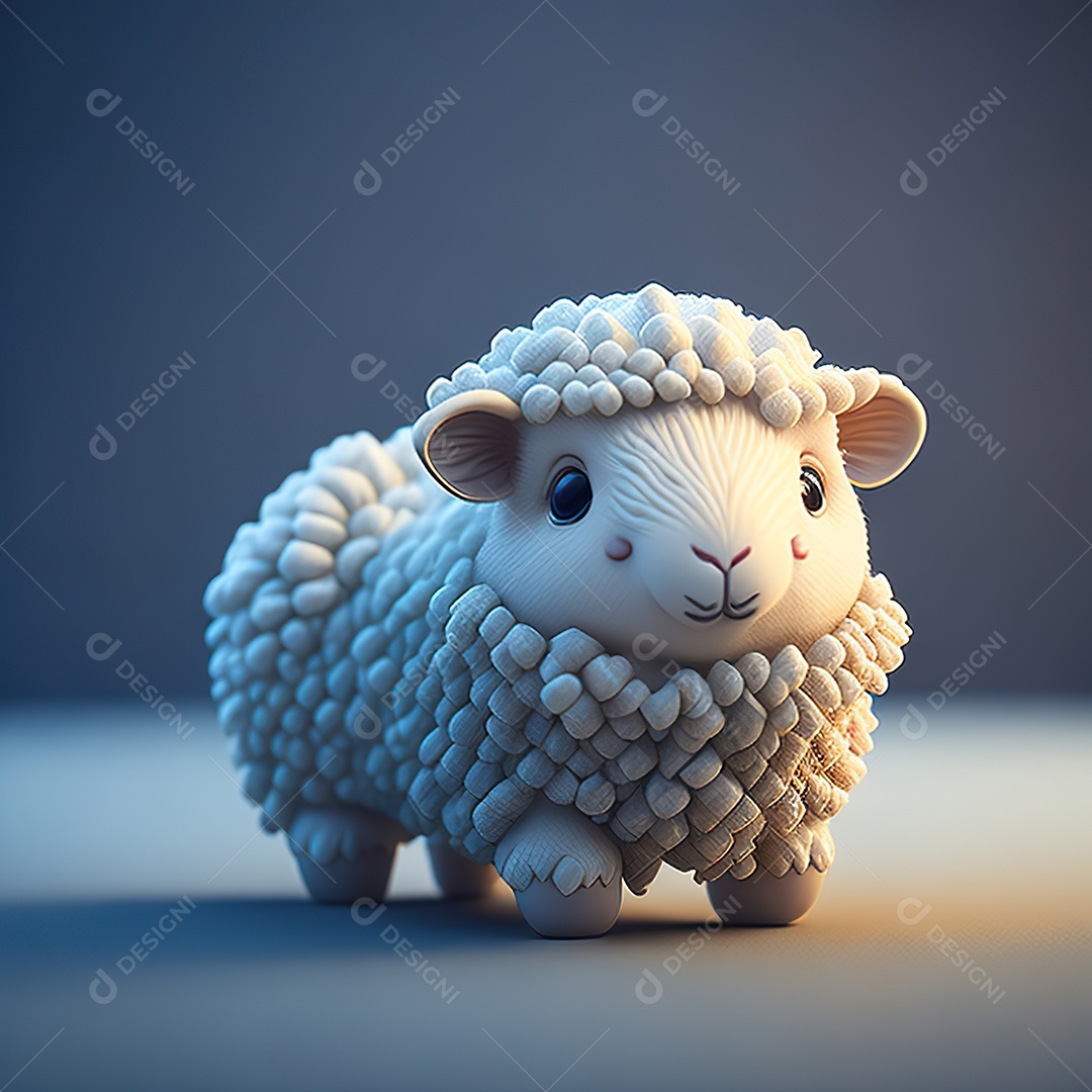 Desenho realista de ovelha