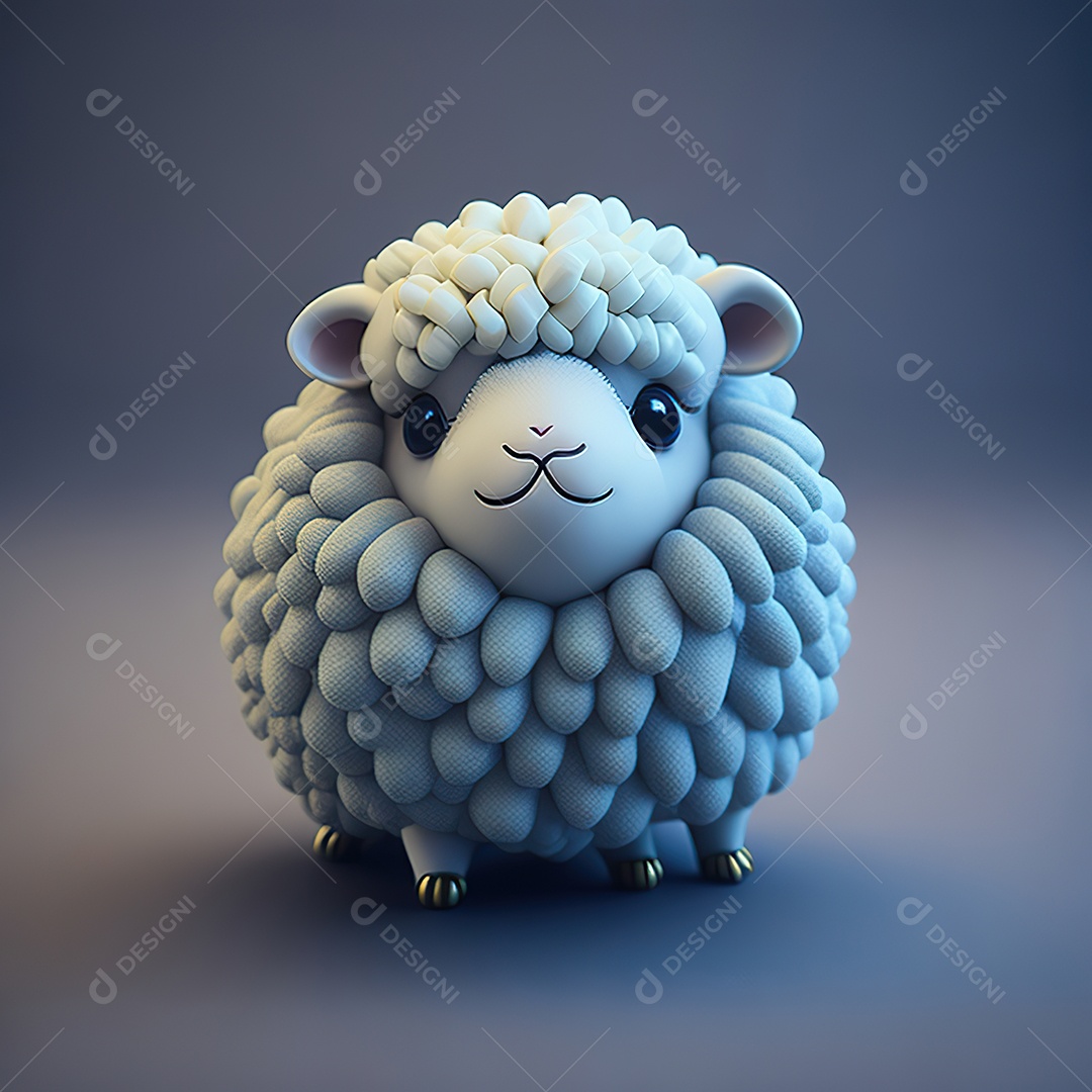 Desenho realista de ovelha