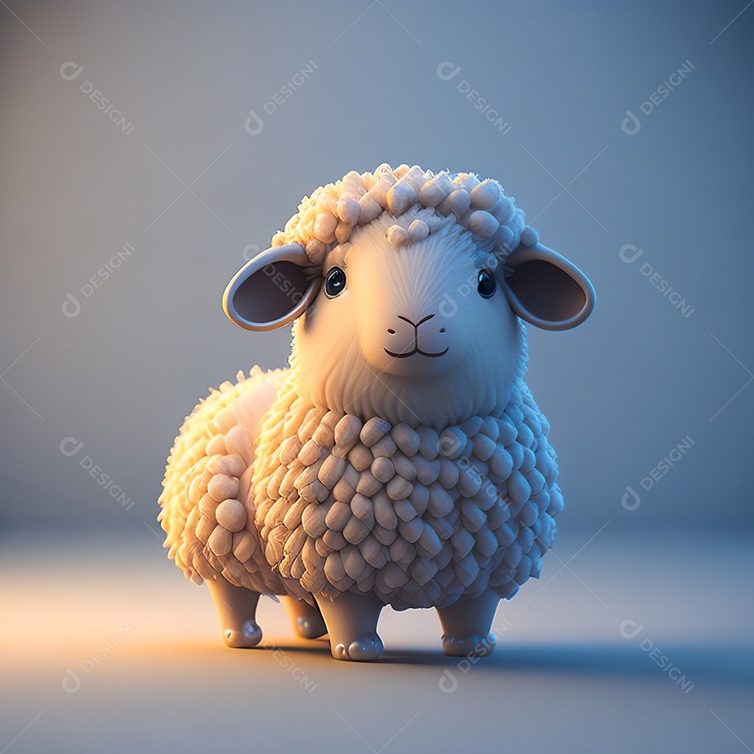 Desenho realista de ovelha