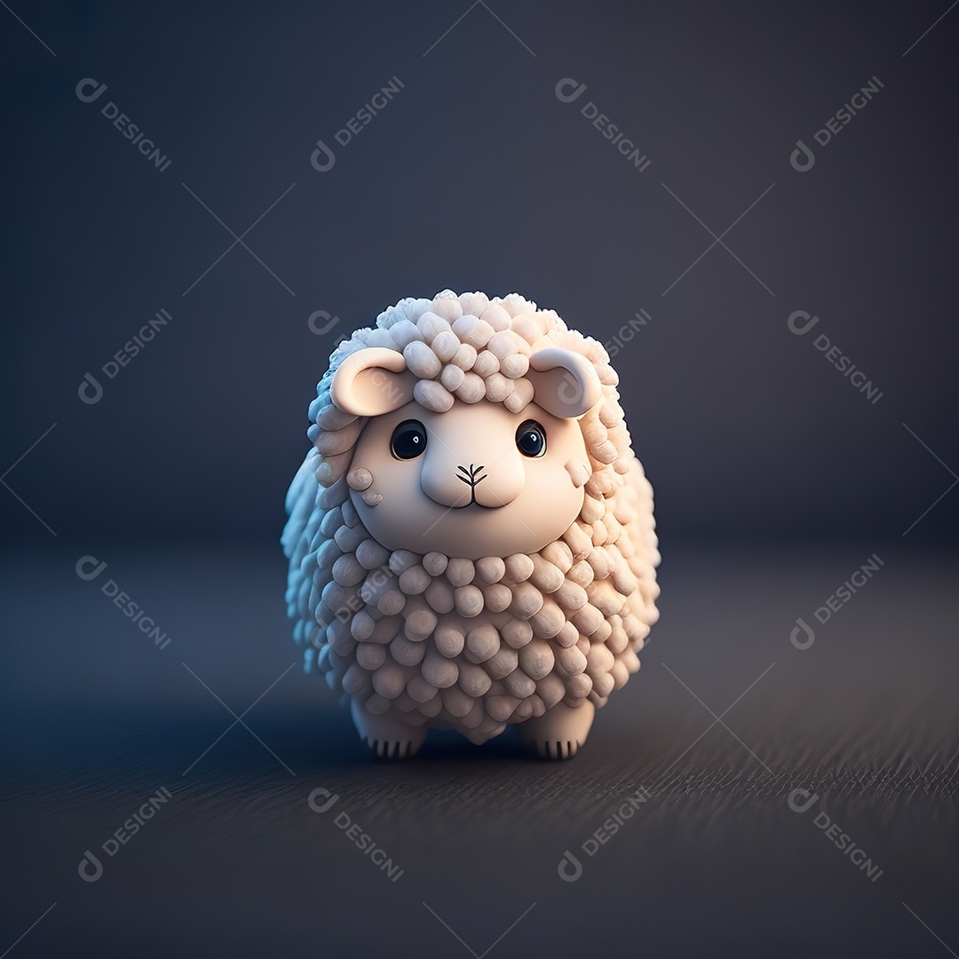 Desenho realista de ovelha