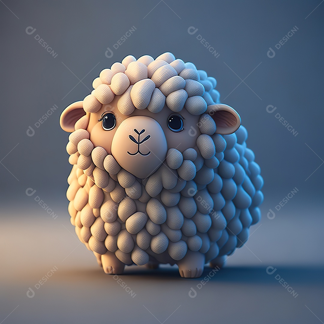 Desenho realista de ovelha