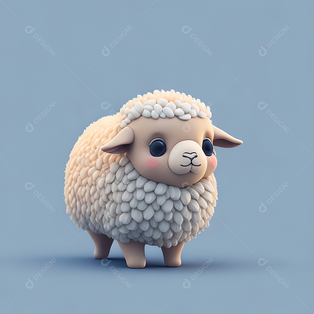 Desenho realista de ovelha