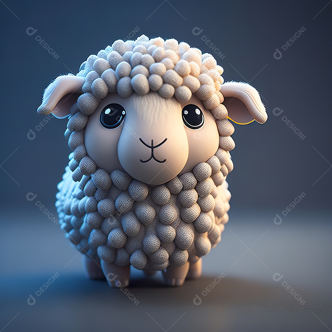 Desenho realista de ovelha