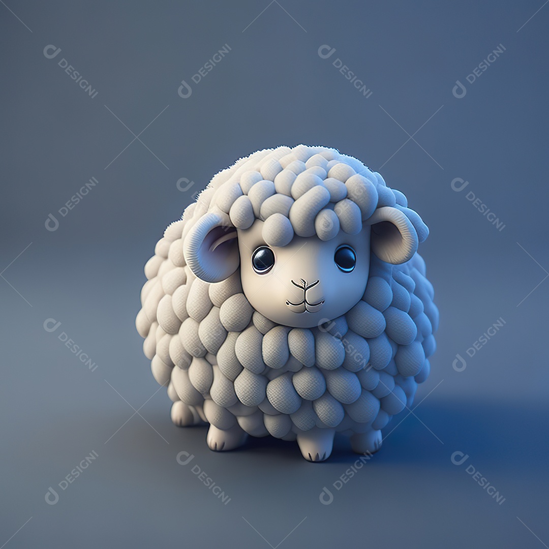 Desenho realista de ovelha