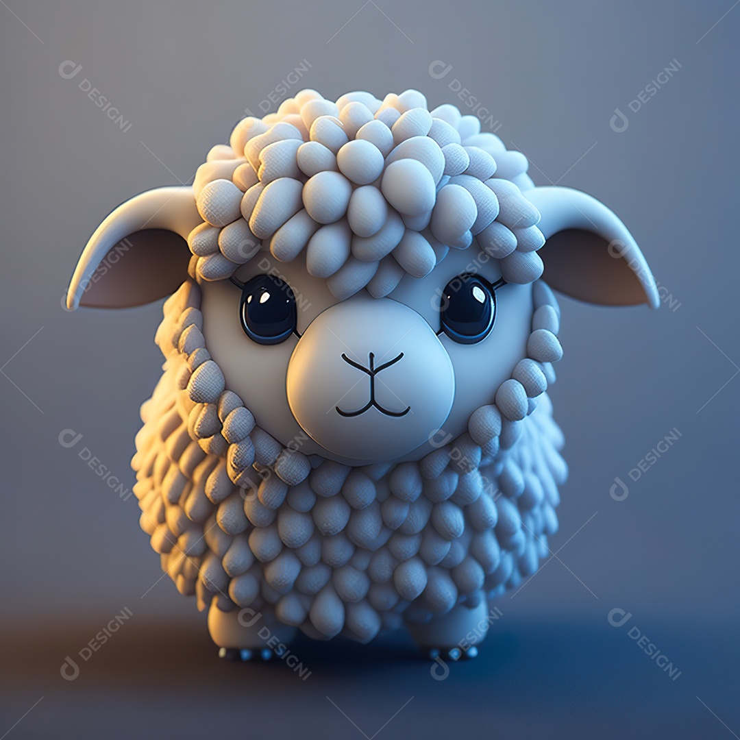 Desenho realista de ovelha