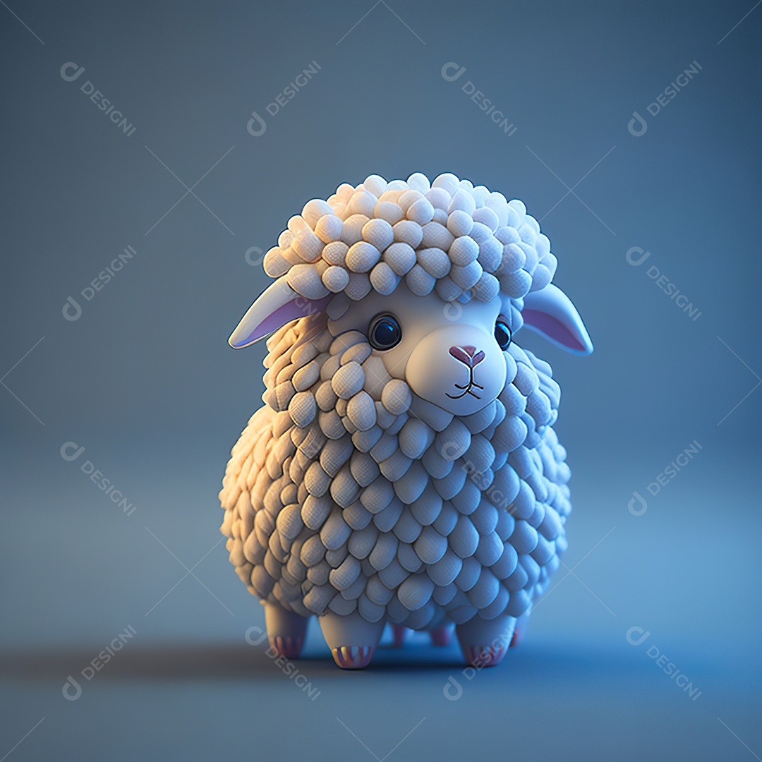 Desenho realista de ovelha