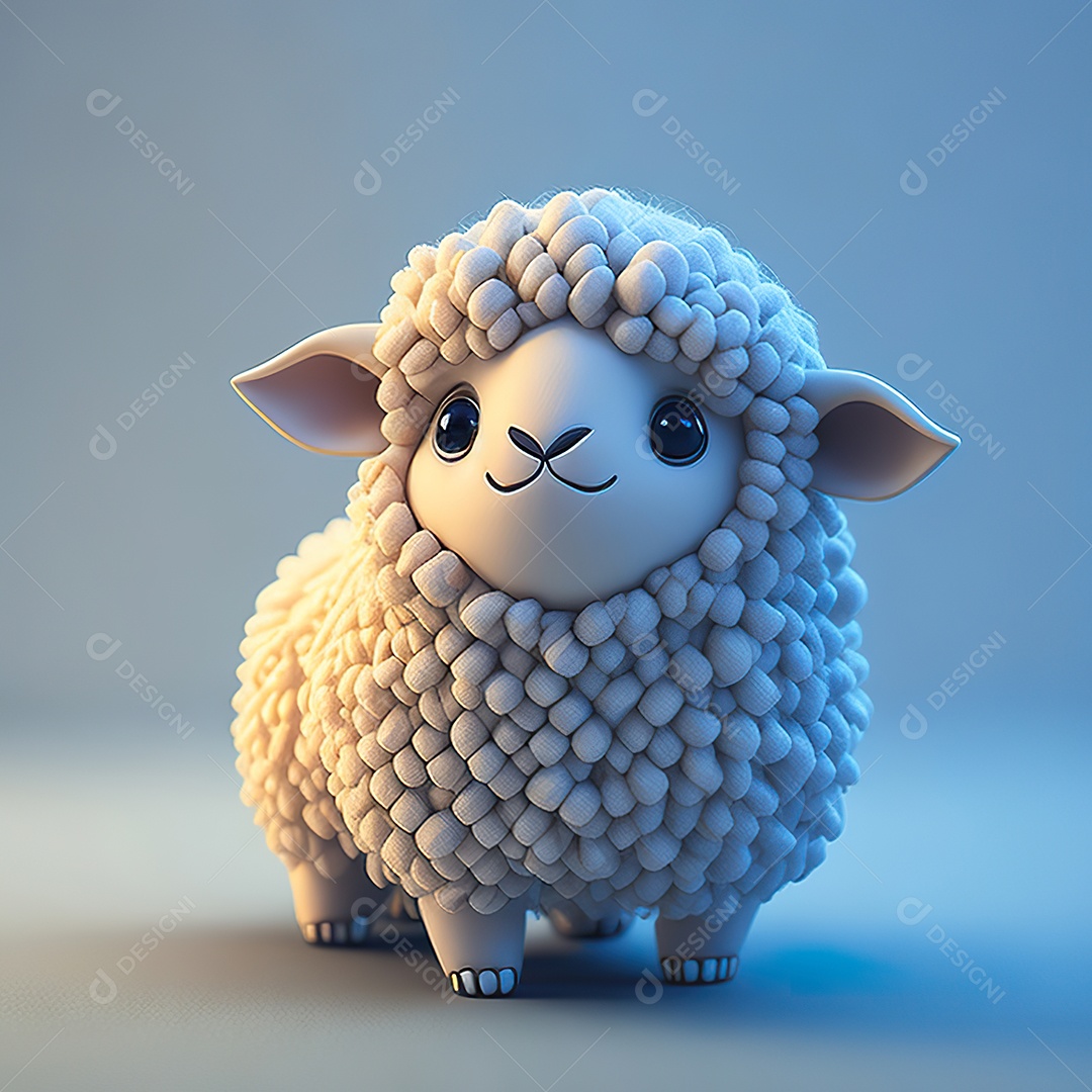 Desenho realista de ovelha