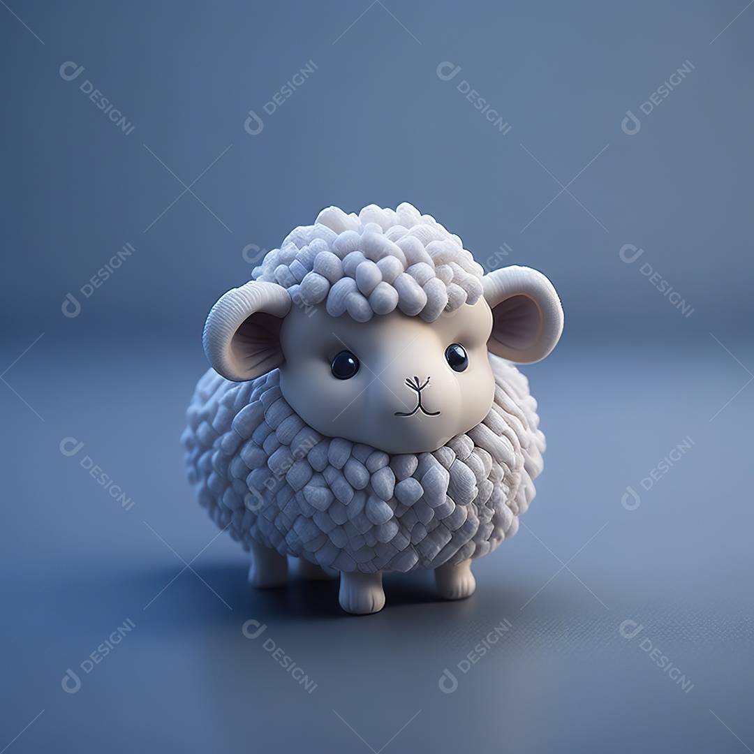 Desenho realista de ovelha