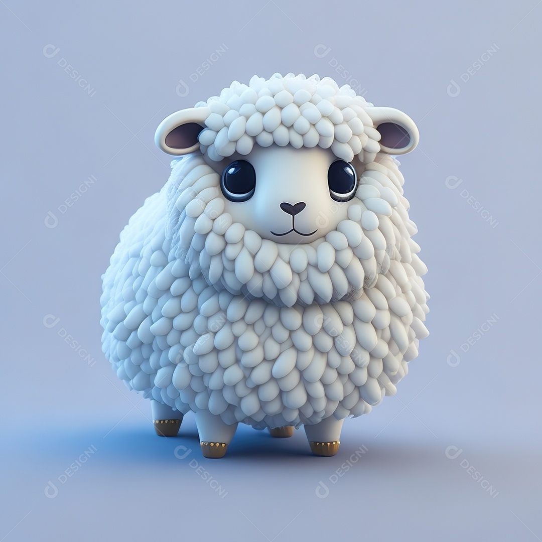 Desenho realista de ovelha