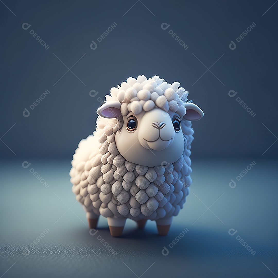 Desenho realista de ovelha