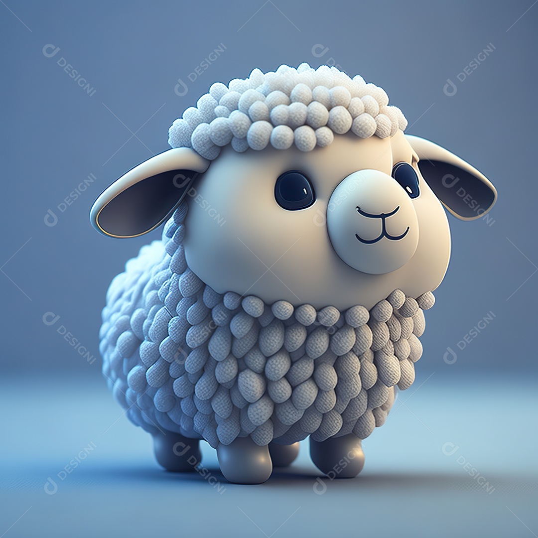 Desenho realista de ovelha